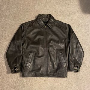 Vintage Black Smooth Leather Jacket